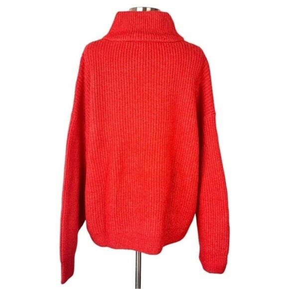 Vince Camuto Crossfire Half Zip Ribbed Knit Oversized Pullover Sweater NWT - Picture 6 of 10